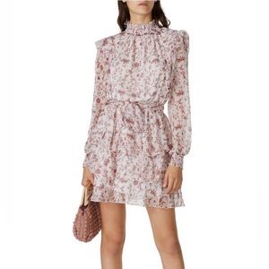 MINKPINK Red & White Floral Chiffon Mini Dress MINK PINK - XS